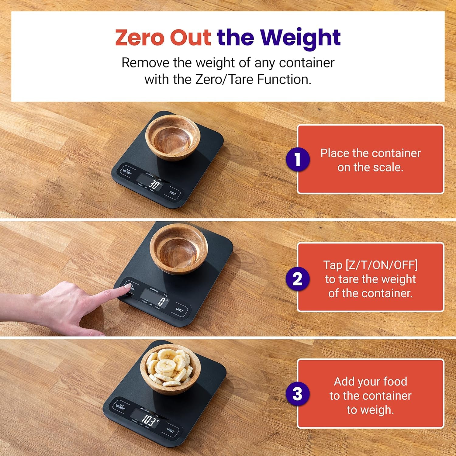 Food Kitchen Scale, Digital Mechanical Weighing Scale,Grams and Ounces for Weight Loss, Baking, Cooking, Keto and Meal Prep, Large, Matte Black