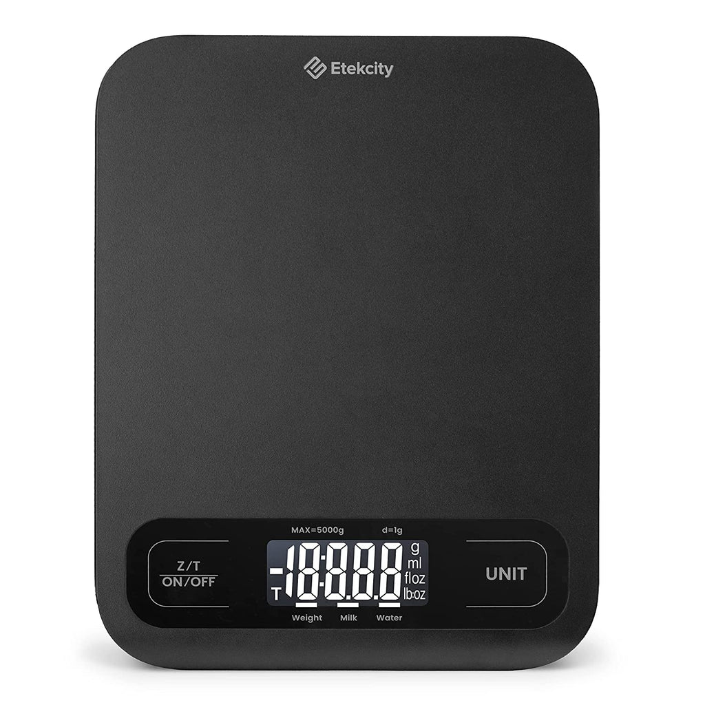 Food Kitchen Scale, Digital Mechanical Weighing Scale,Grams and Ounces for Weight Loss, Baking, Cooking, Keto and Meal Prep, Large, Matte Black