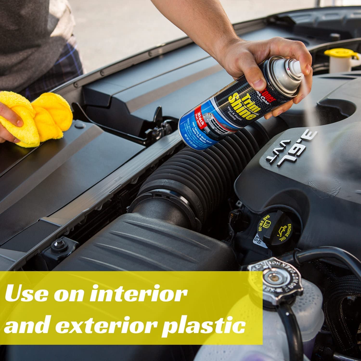 91034-12PK Trim Shine – Vinyl and Plastic Protectant for Interior and Exterior Detailing, Restores OEM Color, Adds Shine, UV and Water Protection – 12 Oz (Pack of 12)